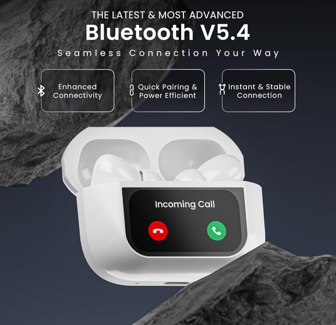 A9 Touch Screen Airbuds Super Quality Buzzer Edition White